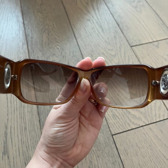 Vintage Versace Women\'s Brown Oversized Model 4105 Rare Sunglasses main image 8
